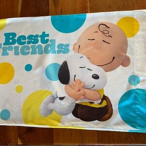 Peanuts Blue and White Pillowcase